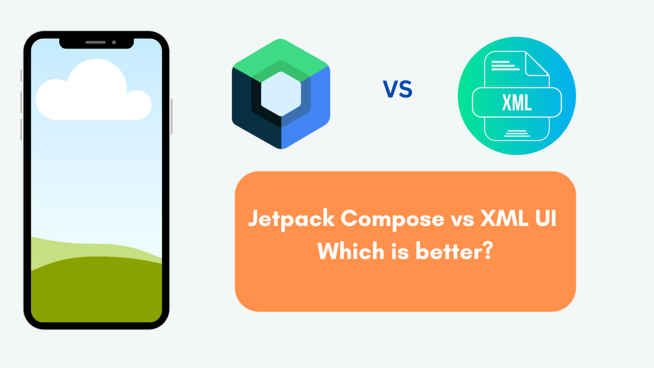 Logo comparison of Jetpack Compose and XML